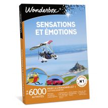 Wonderbox Sensations et émotions - Idée cadeau Une activité sportive à sensations pour 1 à 6 personnes (et +) Pilotage sur circuit en GT ou sur glace,