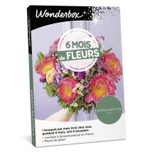 Wonderbox 6 mois de fleurs - Idée cadeau 1 bouquet de fleurs de chez Bergamotte à recevoir chaque mois pendant 6 mois Livraison à domicile partout en 