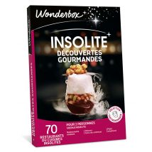 Wonderbox INSOLITE - Découvertes gourmandes - Coffret Cadeau gastronomy Idée cadeau 1 repas insolite pour 2 personnes 70 adresses au décor ou à la 