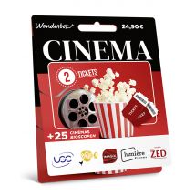 Wonderbox Cinemakaart - 2 tickets - Cadeaukaart - Filmtickets Voor 2 personen Keuze uit 25 bioscopen: UGC Cinema's, Euroscoop, Siniscoop, Lumière, 