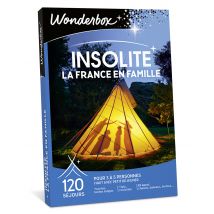 Wonderbox INSOLITE - La France en famille - Coffret Cadeau stay Idée cadeau 1 nuit insolite avec petit déjeuner pour 3 à 5 personnes 120 hébergements 