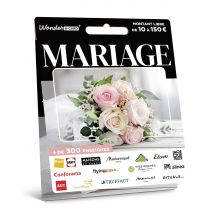 Carte Cadeau Multi Enseignes - Carte Mariage - De 10€ à 150€ - Valable dans + de 300 enseignes