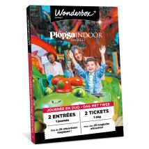 Wonderbox Plopsa Indoor Hasselt - 2 tickets - Geschenkideeën toegangstickets voor 1 dag plopsa indoor hasselt voor 2 personen -