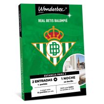 Wonderbox Real Betis - 1 partido + 1 noche Cofre y Caja Regalo ENTERTAINMENT - Ideas de regalos originales 2 entradas para 1 partido en Benito 