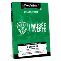 Wonderbox AS Saint-Etienne Stadium Tour - Duo - Idée cadeau 2 entrées pour 1 visite au choix Visite audioguidée du Musée des Verts + Visite guidée du 