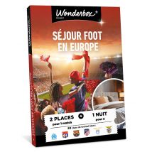 Wonderbox Séjour Foot en Europe pour 2 - Idée cadeau 2 places pour 1 match au choix 1 nuit pour 2 50 clubs de Football dont: Olympique de Marseille, 