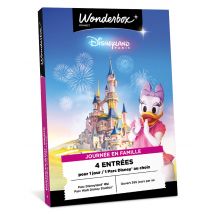 Wonderbox Disneyland Paris - Journée en famille - Idée cadeau 4 entrées ( 2 adultes + 2 enfants ) pour 1 jour / 1 Parc Disney au choix Parc Disneyland