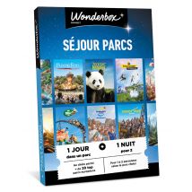 Wonderbox Séjour Parcs en duo - Idée cadeau 2 entrées pour 1 jour dans un parc au choix 1 nuit pour 2