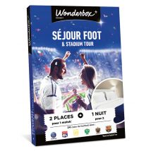 Wonderbox Séjour Foot & Stadium Tour - Duo - Idée cadeau 2 places pour 1 match au choix 1 nuit pour 2 Parmi 24 clubs de Football