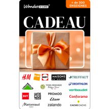 Wonderbox - Carte Cadeau Multi Enseignes - De 10€ à 150€ - Valable dans + de 300 enseignes (H&M, IKEA, Fnac, Darty, Sephora, Decathlon, etc)