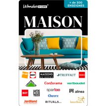 Carte Cadeau Multi Enseignes - Carte Maison - De 10€ à 150€ - Valable dans + de 300 enseignes