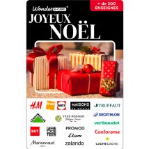 Carte Cadeau Multi Enseignes - Carte Joyeux Noël - De 10€ à 150€ - Valable dans + de 300 enseignes