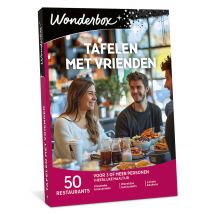 Wonderbox Tafelen met vrienden - Geschenkideeën een gezellig etentje voor 3 of meer personen keuze uit 50 tafelervaringen -