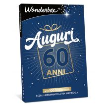 Wonderbox 60 anni - AUGURI - Cofanetti regalo Regala la libertà di scegliere fra tante attività: soggiorni, gastronomia, benessere o avventura! Scegli