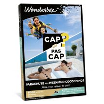 Wonderbox CAP OU PAS CAP - Parachute ou week-end zen ? - Idée cadeau 1 expérience extrême ou 1 séjour bien-être Pour 1 à 2 personnes Offrez leur un 