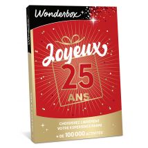Wonderbox Bon Cadeau Joyeux Anniversaire 25 ans - Coffret Cadeau -Idée cadeau anniversaire, le cadeau d'anniversaire idéal Le choix facile, la liberté