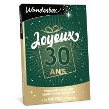 Wonderbox Bon Cadeau Joyeux Anniversaire 30 ans - Idée cadeau Le choix facile, la liberté totale Montant à créditer de 30 à 500€ L’accès à plus de 100