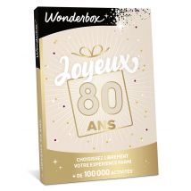 Wonderbox Bon Cadeau Joyeux Anniversaire 80 ans - Coffret Cadeau -Idée cadeau anniversaire, le cadeau d'anniversaire idéal Le choix facile, la liberté