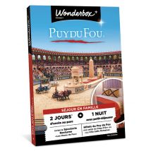 Wonderbox Puy du Fou - Séjour Classique en famille - Idée cadeau 2 jours d'accès au parc (2 adultes + 1 enfant) 1 nuit avec petit-déjeuner (Le camp du