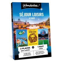 Wonderbox Loisirs & Sorties à Paris - 1 Activité et 1 nuit pour 2 - Idée cadeau 2 places pour 1 activité parmi + de 15 activités au choix 1 nuit dans 