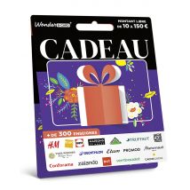 Wonderbox - Carte Cadeau Multi Enseignes Illustration Cadeau - De 10€ à 150€ - Valable dans + de 300 enseignes (H&M, IKEA, Fnac, Darty, Sephora, etc)