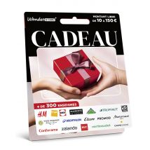 Wonderbox - Carte Cadeau Multi Enseignes Cadeau Rouge - De 10€ à 150€ - Valable dans + de 300 enseignes (H&M, IKEA, Fnac, Darty, Sephora, etc)