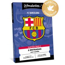 Wonderbox Especial Comunión: FC Barcelona - 2 entradas Cofre y Caja Regalo ENTERTAINMENT - Ideas de regalos originales Entradas válidas para un 