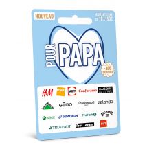 Carte Cadeau Multi Enseignes - Supercard Pour Papa - De 10€ à 150€ - Valable dans + de 300 enseignes