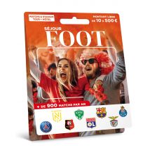 Carte Cadeau Multi Enseignes - Carte Billetterie - Séjour Foot - De 10€ à 250€ - Valable dans + de 300 enseignes