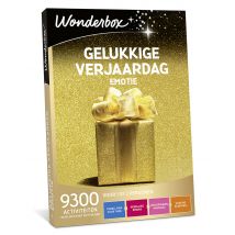 Wonderbox Gelukkige verjaardag - Emotie - Geschenkideeën een activiteit of verblijf voor 1 of meer personen keuze uit diverse ervaringen: gastronomie,