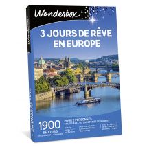 Wonderbox 3 jours de rêve en Europe - Coffret Cadeau stay Idée cadeau 2 nuits avec ou sans petits déjeuners pour 2 personnes hôtel 3*, 4* ou 5* à