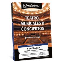 Wonderbox Teatro, musicales & conciertos by entradas.com - 4 entradas Cofre y Caja Regalo ENTERTAINMENT - Ideas de regalos originales 4 entradas para 