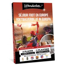 Wonderbox Europees voetbal - Verblijf - Geschenkideeën tickets voor 1 voetbalwedstrijd van een van de 50 mooiste europese clubs + 1 overnachting in