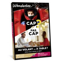 Wonderbox CAP OU PAS CAP - Au volant ou à table ? - Coffret Cadeau multithematic Idée cadeau 1 stage de pilotage ou 1 repas gastronomique pour 1 à 6 