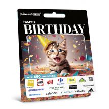 Carte Cadeau Multi Enseignes - Carte Anniversaire Chaton - De 10€ à 350€ - Idée cadeau anniversaire, La carte cadeau anniversaire