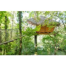 Wonderbox Séjour en cabane proche de Laval - Idée cadeau Une nuit dans une cabane dans les arbres, Un petit déjeuner