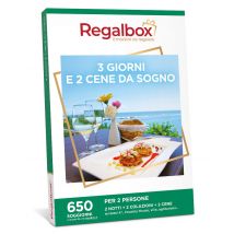 Wonderbox 3 giorni e 2 cene da sogno - Cofanetti regalo 2 notti + 2 cene + 2 colazioni Per 2 persone 650 esperienze - Idee Regalo di Compleanno