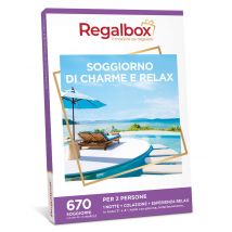 Wonderbox Soggiorno di charme e relax - Cofanetti regalo 1 notte + colazione + esperienza relax Per 2 persone 670 soggiorni - Idee Regalo di 