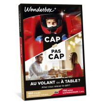 Wonderbox CAP OU PAS CAP - Au volant ou à table ? - Coffret Cadeau multithematic Idée cadeau 1 stage de pilotage ou 1 repas gastronomique pour 1 à 6 