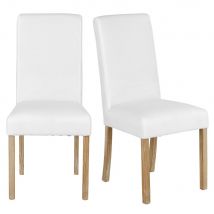 2 beziehbare Stühle aus Kiefernholz, gebleicht Stil landhaus Maisons du Monde