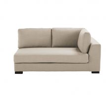 2-Sitzer-Sofamodul mit Armlehne rechts, beige Stil modern Maisons du Monde