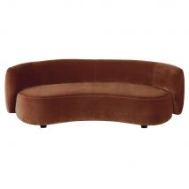 3/4-Sitzer-Sofa mit terrakottafarbenem Samtbezug Stil modern Rot Terrakotta Maisons du monde