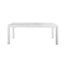 8/14-person Extendable Garden Table In White Aluminium L200/300cm contemporary style - Metal - Maisons Du Monde