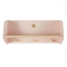 Appendiabiti a 3 ganci rosa e beige - Modello Contemporaneo - Legno - Maisons du Monde