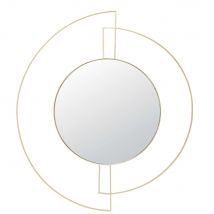 Asymmetrischer Spiegel aus goldfarbenem Metall 117x109cm Stil classic chic Metall Maisons du Monde