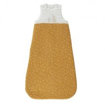 Baby-Schlafsack, 6-12 Monate, aus Baumwollgaze, senfgelb, ecru und goldfarben Stil modern Weiß Kinder Maisons du Monde