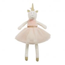 Bambola unicorno rosa, bianca e dorata modello - Tessuto - Maisons Du Monde