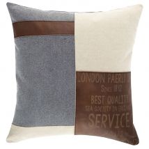Baumwollkissen, beige/braun, 50x50 Stilindustrial Braun Baumwolle Maisons du Monde