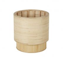 Beige bamboo and rattan jar planter H39cm exotic style - Beige - Maisons Du Monde