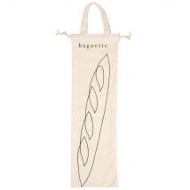 Beige printed cotton baguette bag contemporary style - White , - Maisons Du Monde